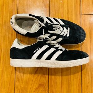 Adidas Gazelle black and white suede